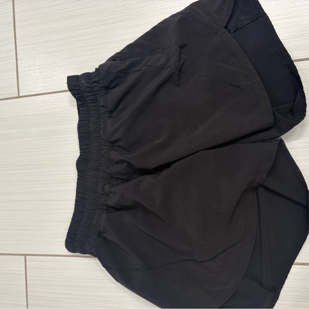 Black lululemon high rise shorts